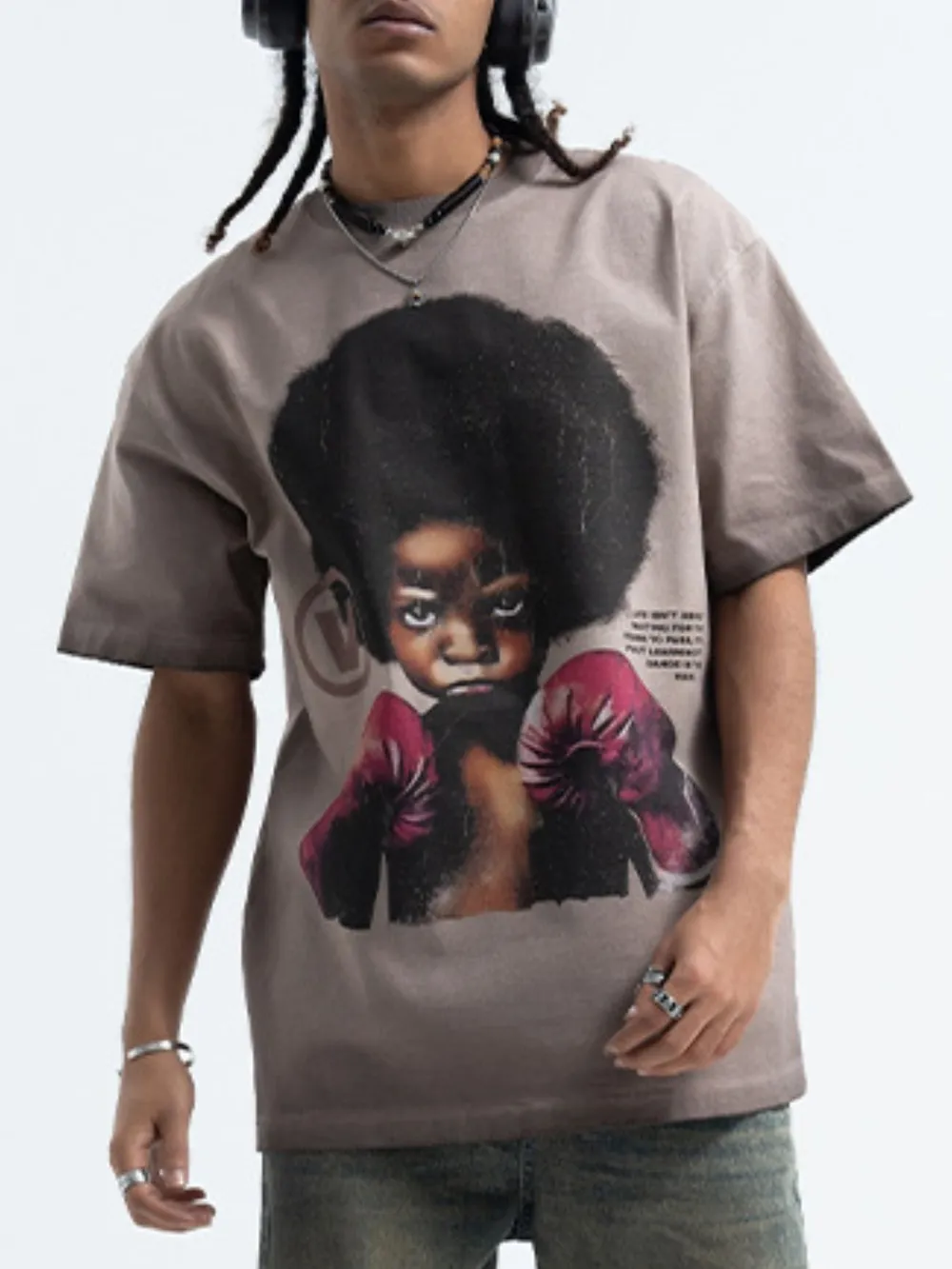 Men's Graphic Round Neck Short Sleeve T-Shirt, image 4