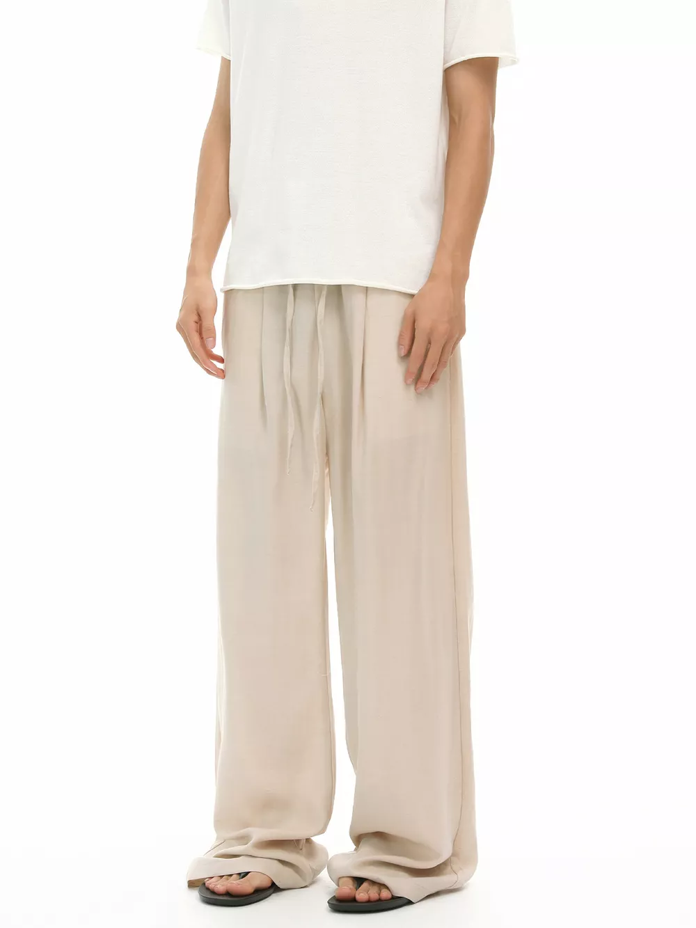 Men's Wide-Leg Drawstring Casual Pants, image 5