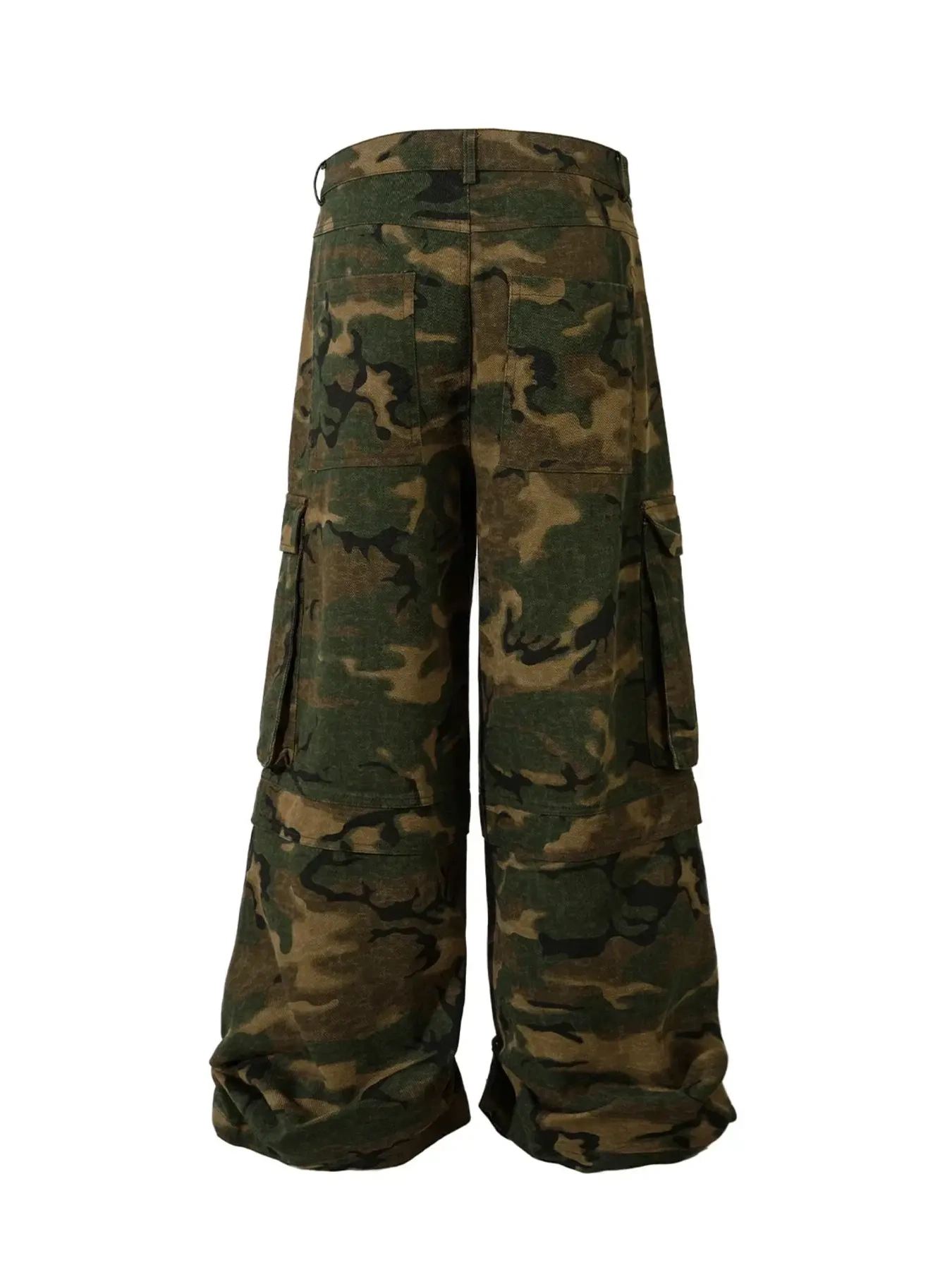 Men's Wide Leg Camouflage Cargo Pants, image 2