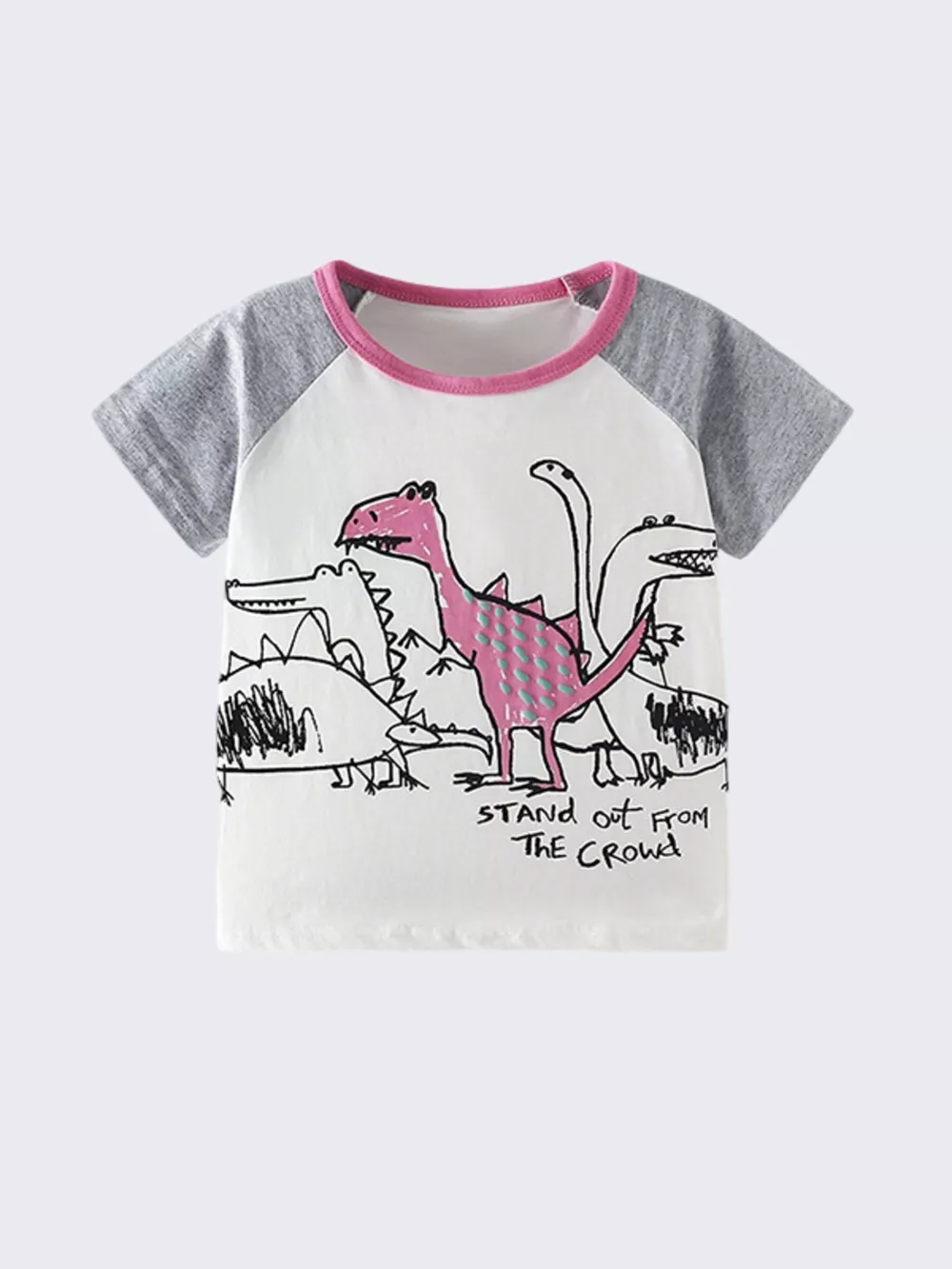 Children's Dinosaur Print Raglan Sleeve T-Shirt, image 2