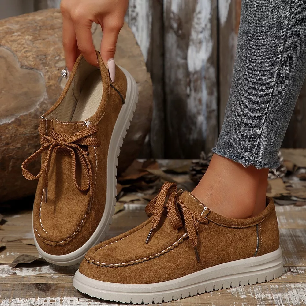 Lace-Up Round Toe Loafers, image 14