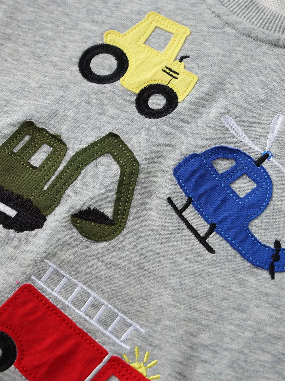Children's Cartoon Vehicle Graphic Crew Neck Sweatshirt, image 4