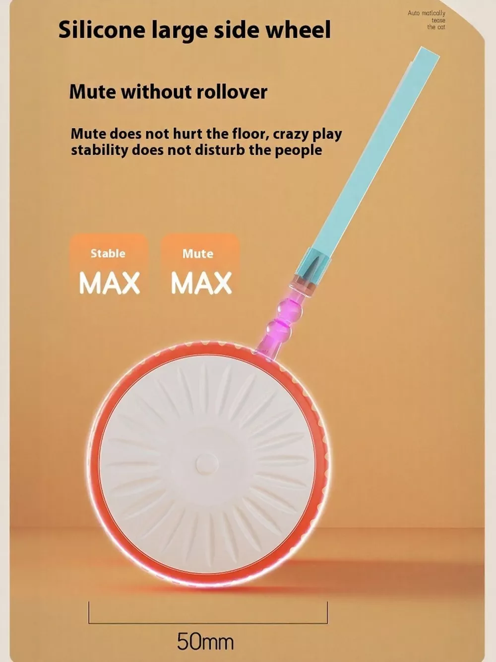 Interactive Self-Rotating Feather Pet Chase Toy, image 14