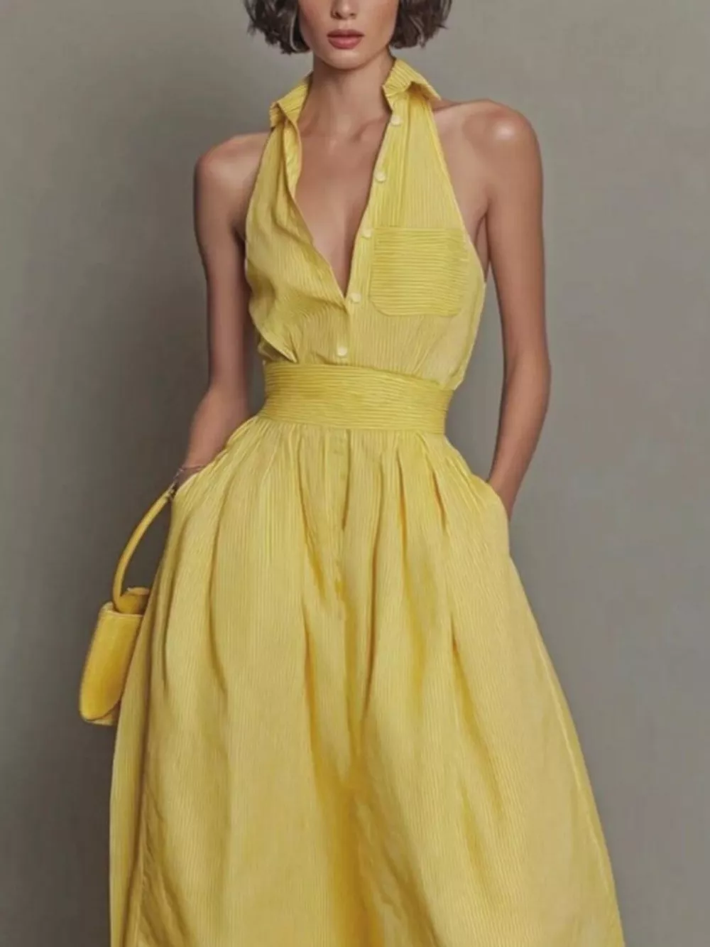 Sleeveless Maxi Dress with Pockets, image 2