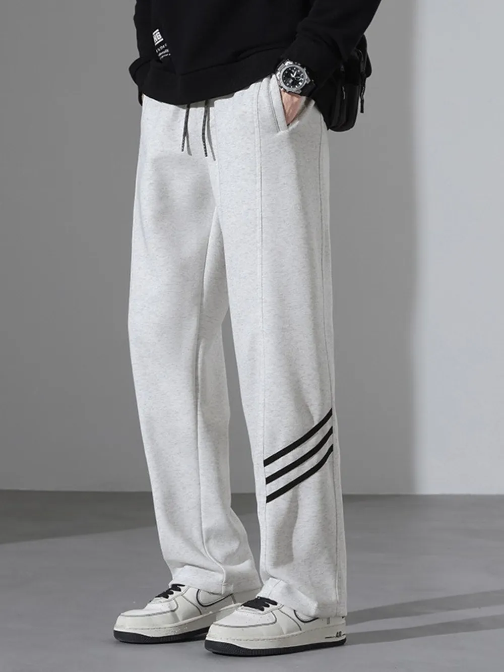 Men's Full Size Casual Loose Fit Sweatpants with Stripes Plus Size, image 6