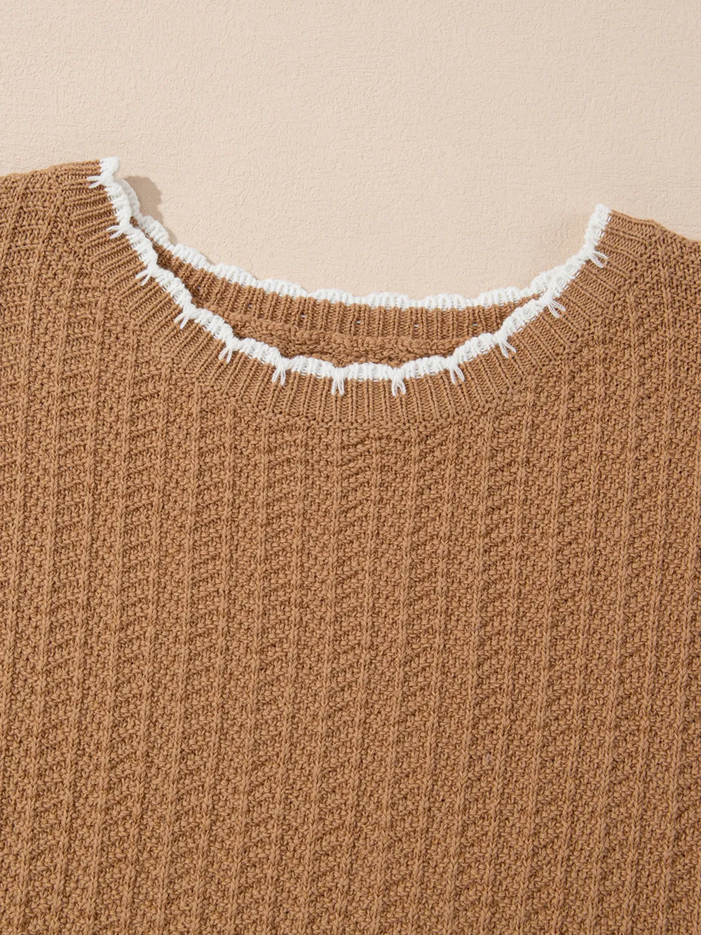 Contrast Trim Boxy Fit Sweater Vest, image 18