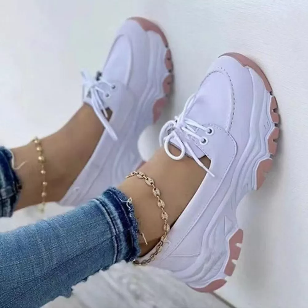 Lace Up Round Toe Sneakers, image 5