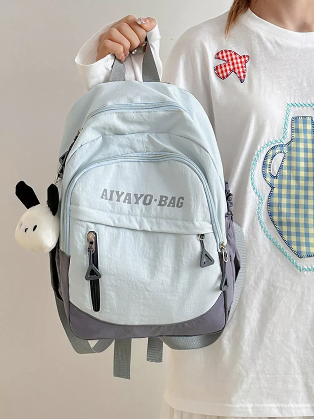 Color Block Lightweight Casual Backpack Bag, image 2