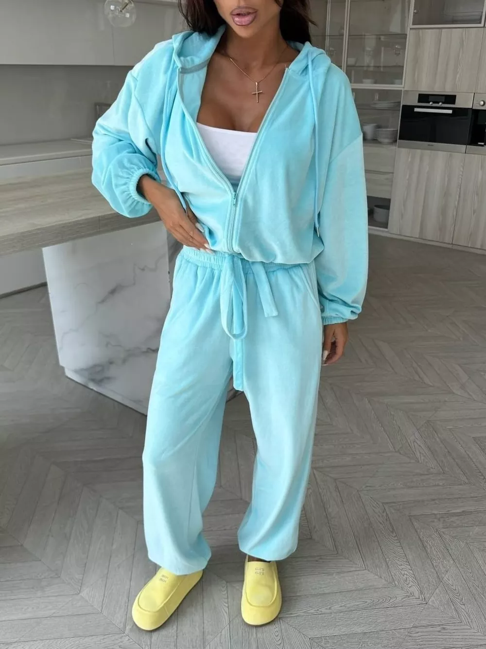 Zip-Up Hoodie and Joggers Set