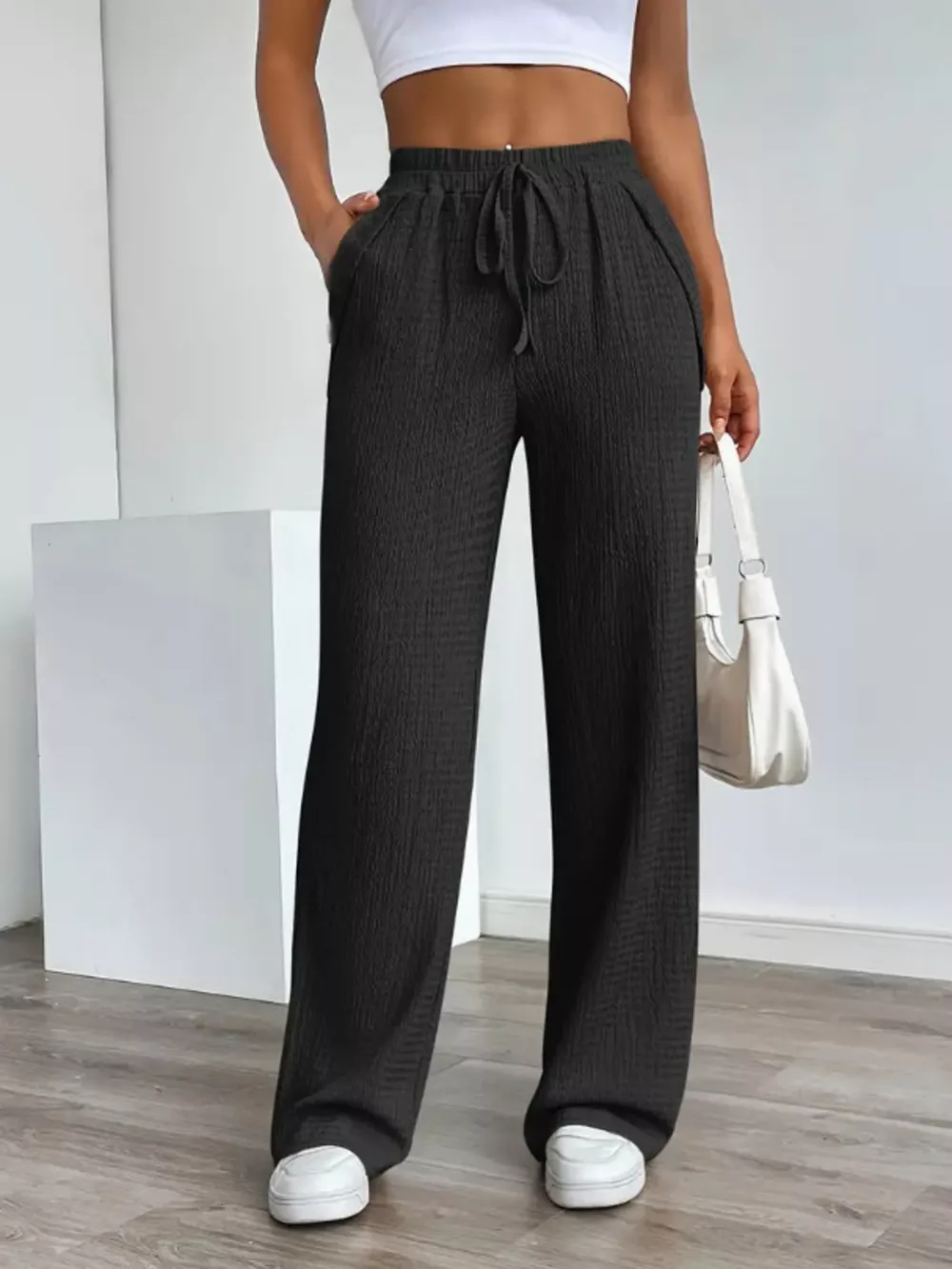 Texture Wide Leg Pants, image 6