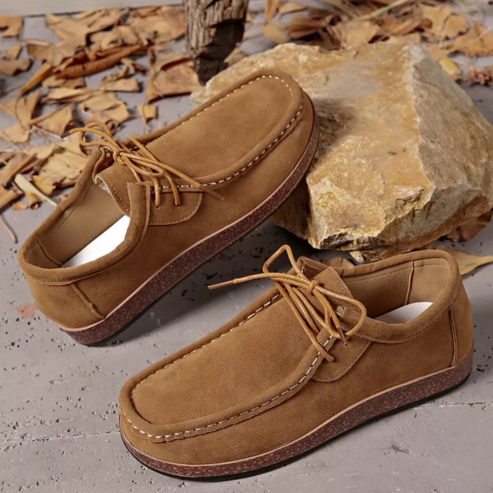 Round Toe Lace Up Loafers, image 3