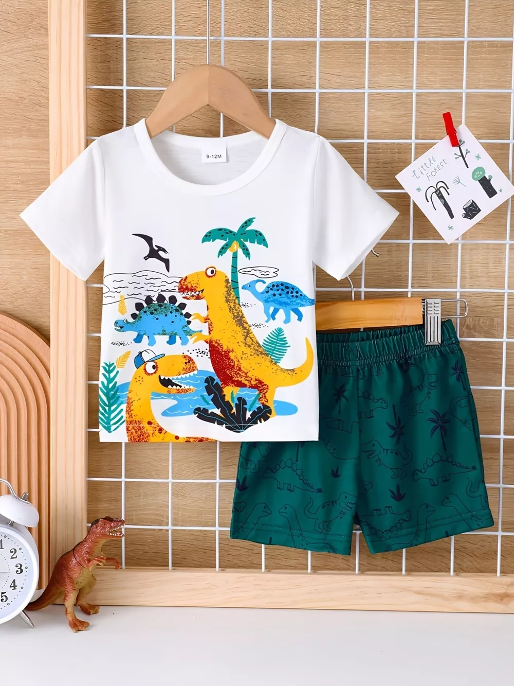 Children's Dinosaur Short Sleeve Tee and Shorts Set