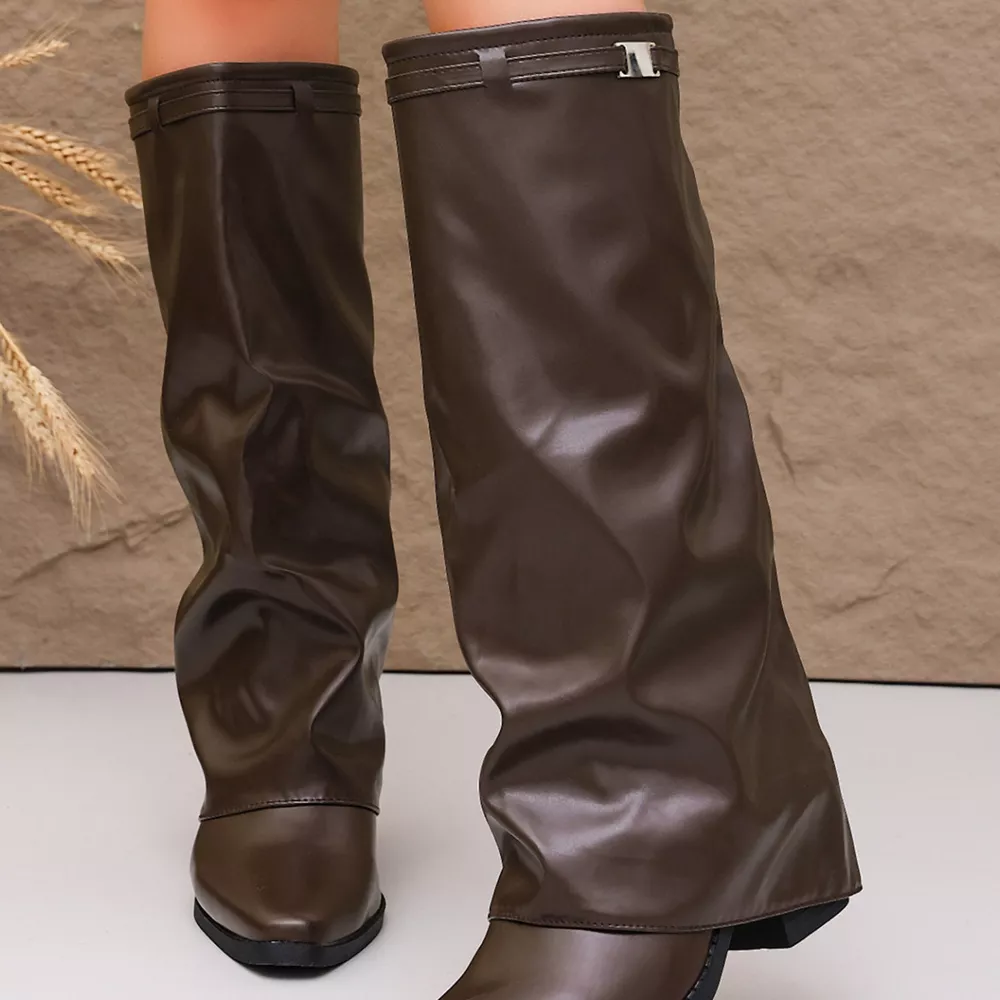 Point Toe Block Heel Boots, image 8