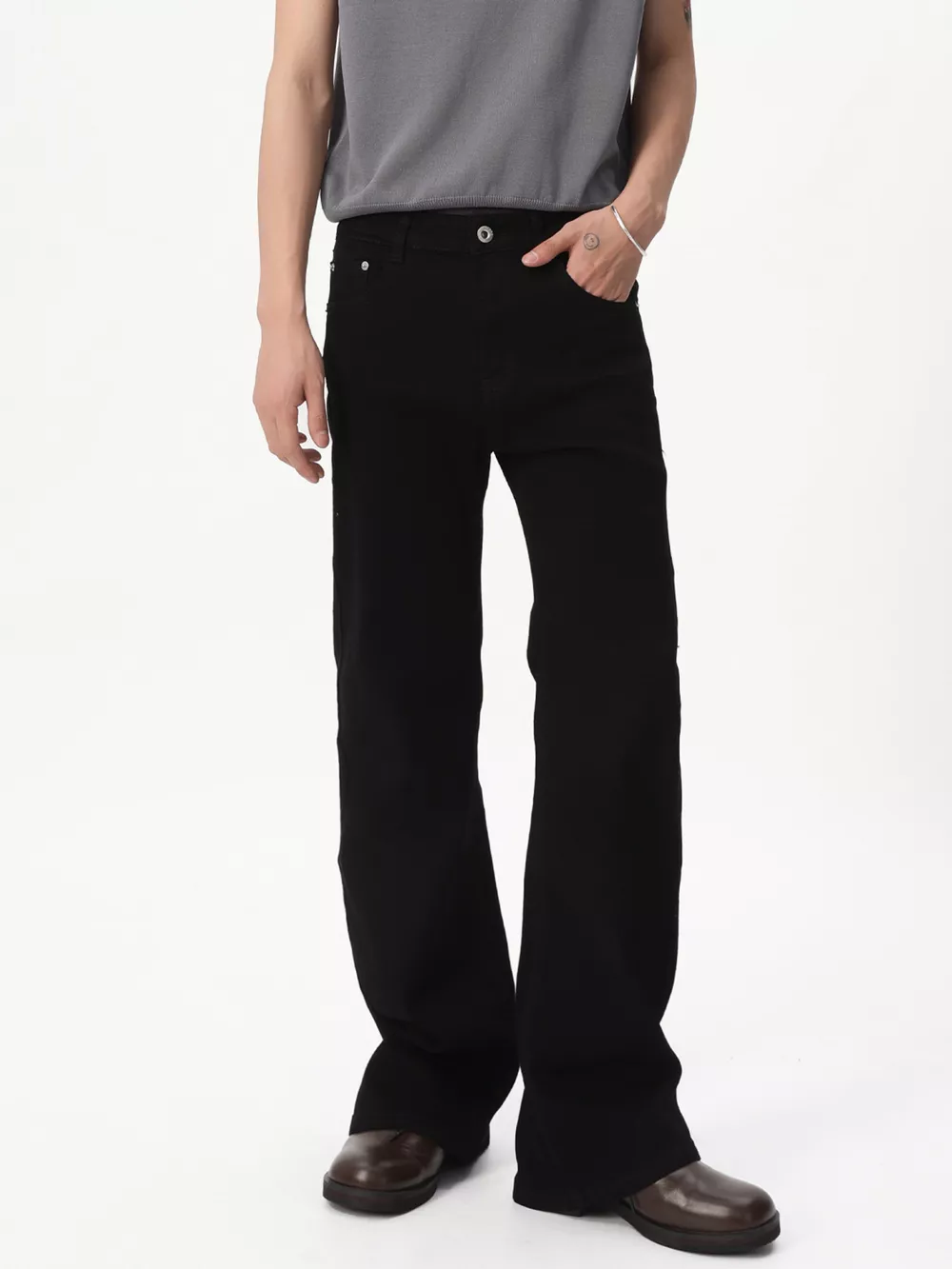 Men's Loose Fit Bootcut Jeans, image 2