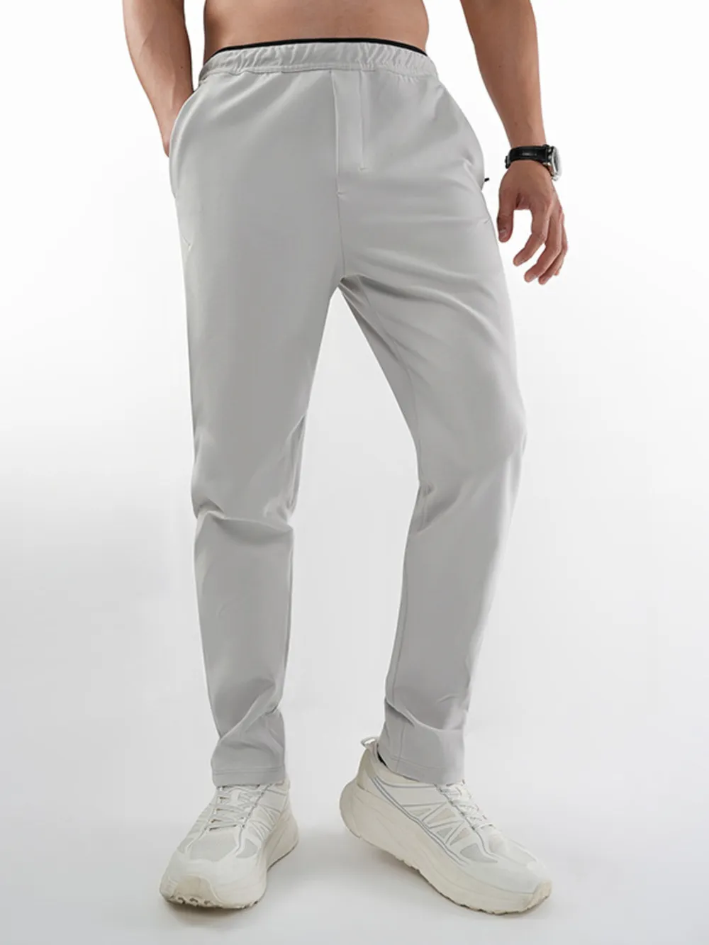 Men's Plus Size Elastic Waist Pocketed Pants, image 2
