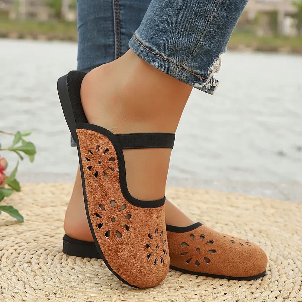Cutout Round Toe Slip-Ons, image 2