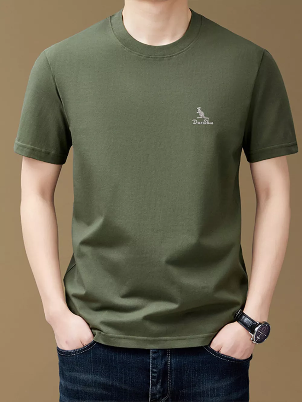 Men's Full Size Round Neck Short Sleeve T-Shirt Plus Size