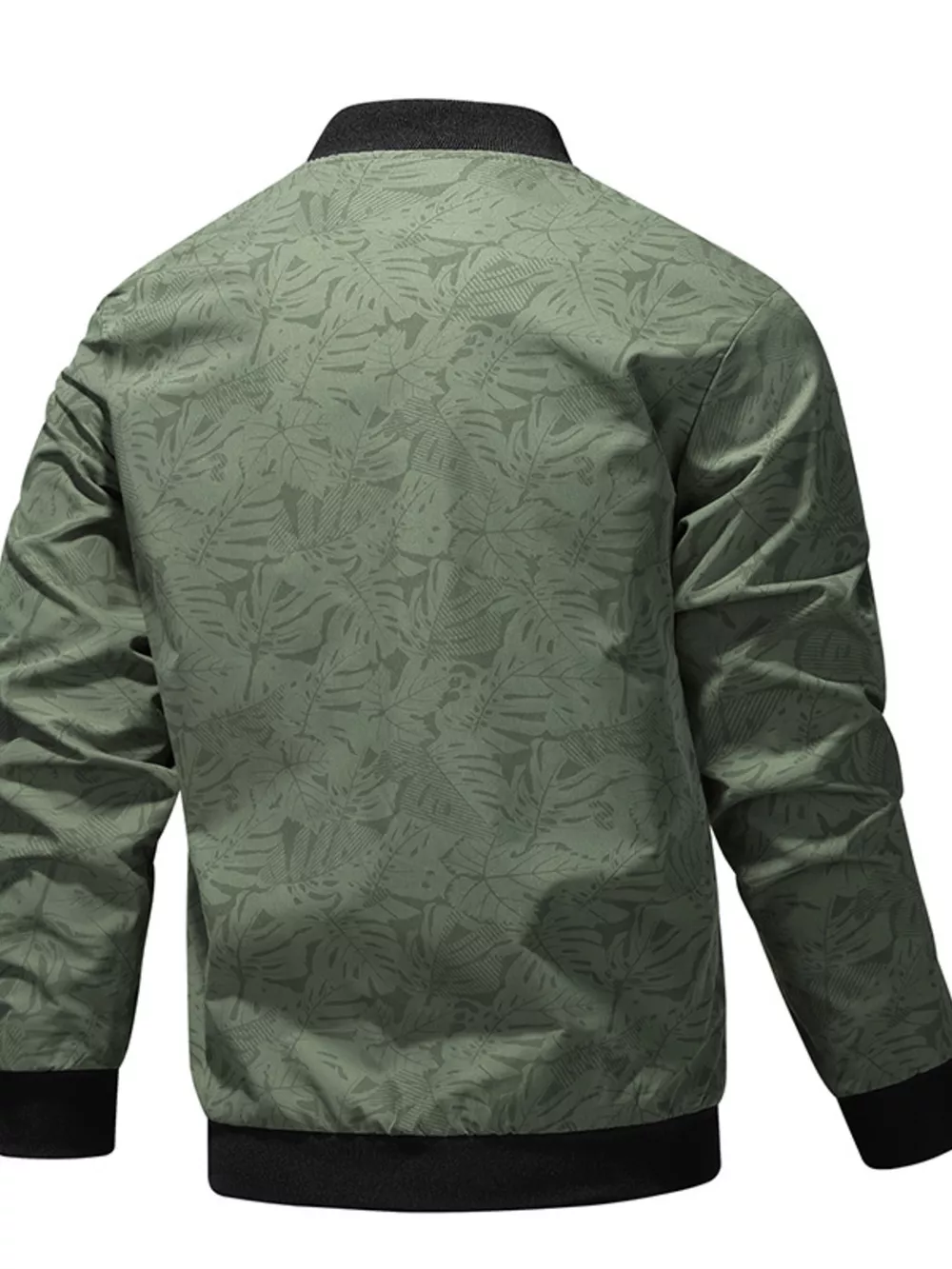 Men's Plus Size Zip Up Lightweight Bomber Jacket, image 2