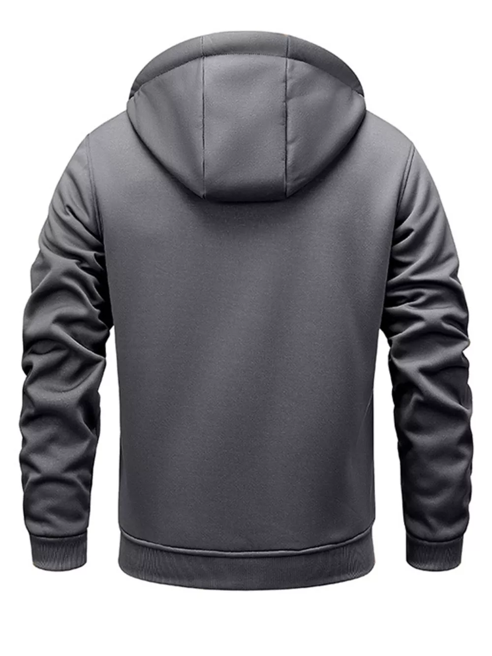 Men's Full Size Warm Fleece Lined Zip-Up Hoodie Plus Size, image 3