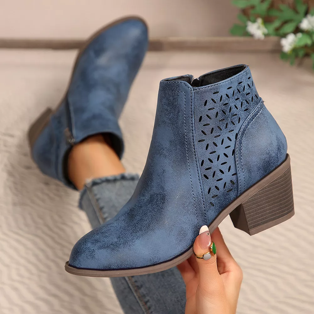 Point Toe Block Heels Boots, image 8