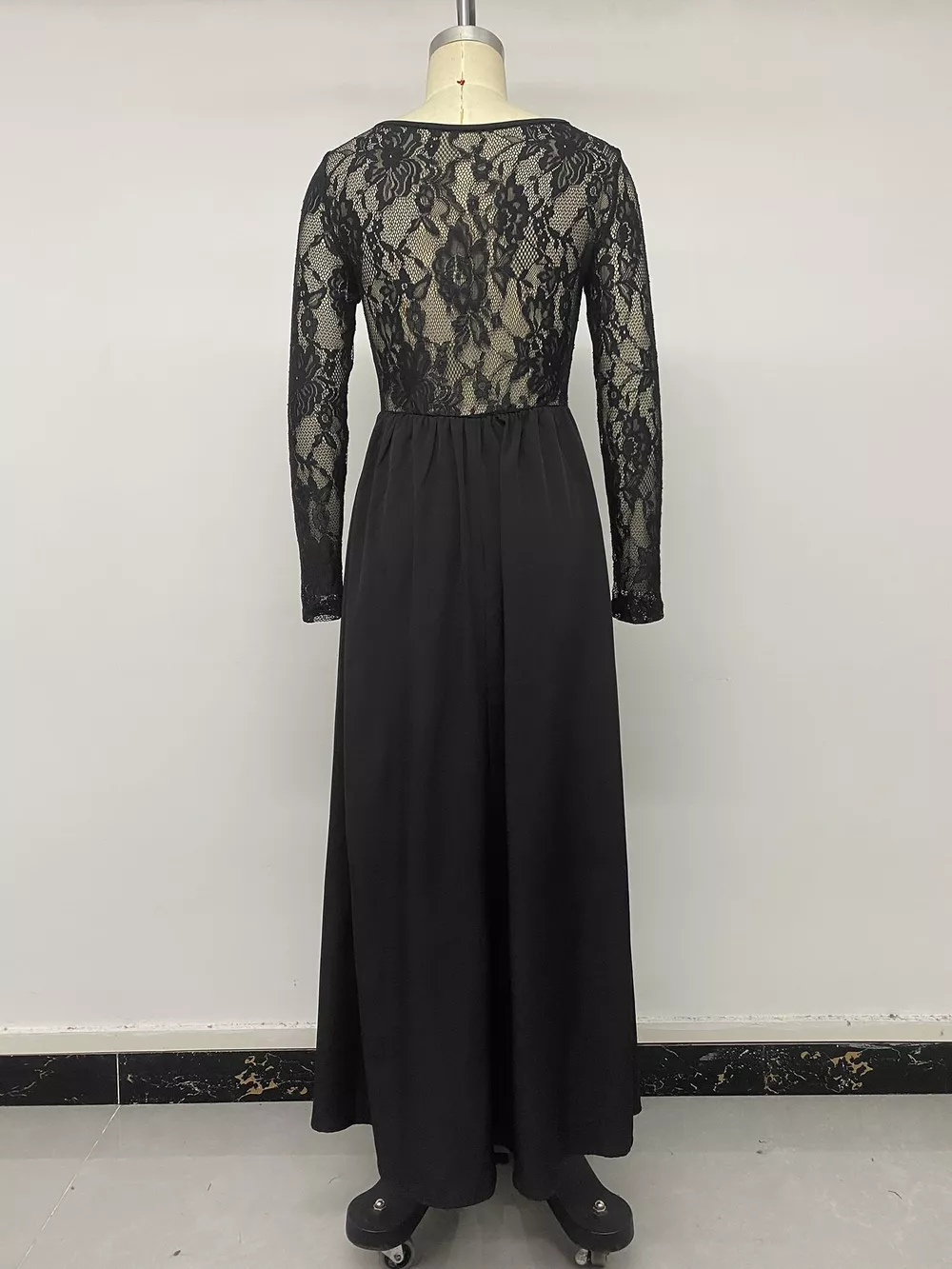 Square Neck Sheer Sleeve Maxi Dress, image 7