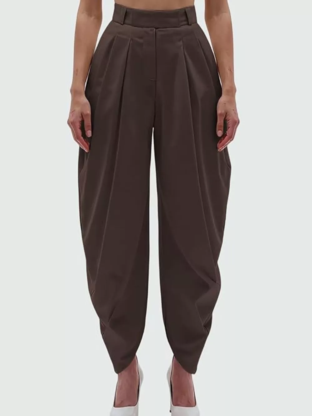 High-Waisted Pleated Drape Pants, image 8