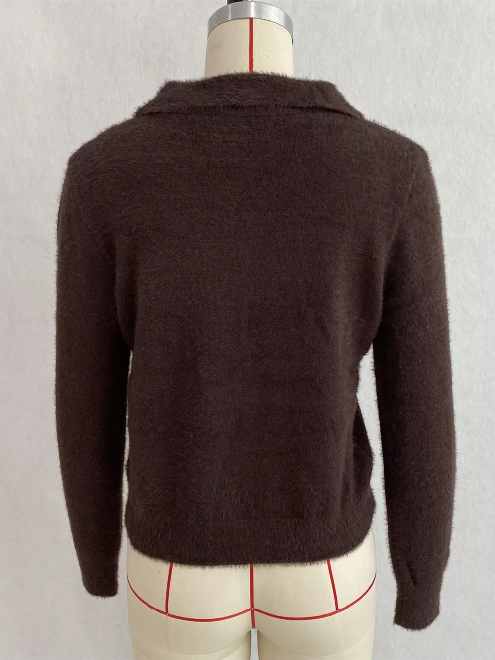 Fuzzy Letter Zip-Up Cardigan, image 20