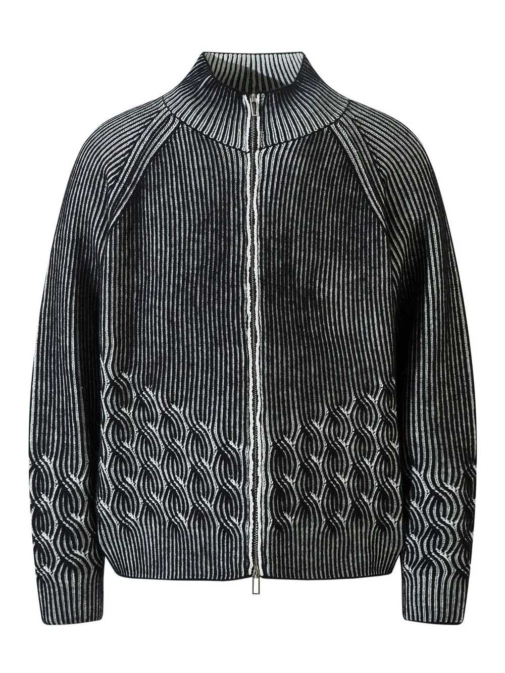 Men's Cable-Knit Zip-Up Cardigan