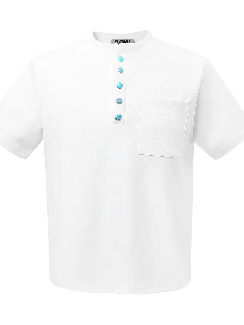 Men's Half Button Short Sleeve Henley T-Shirt, image 5