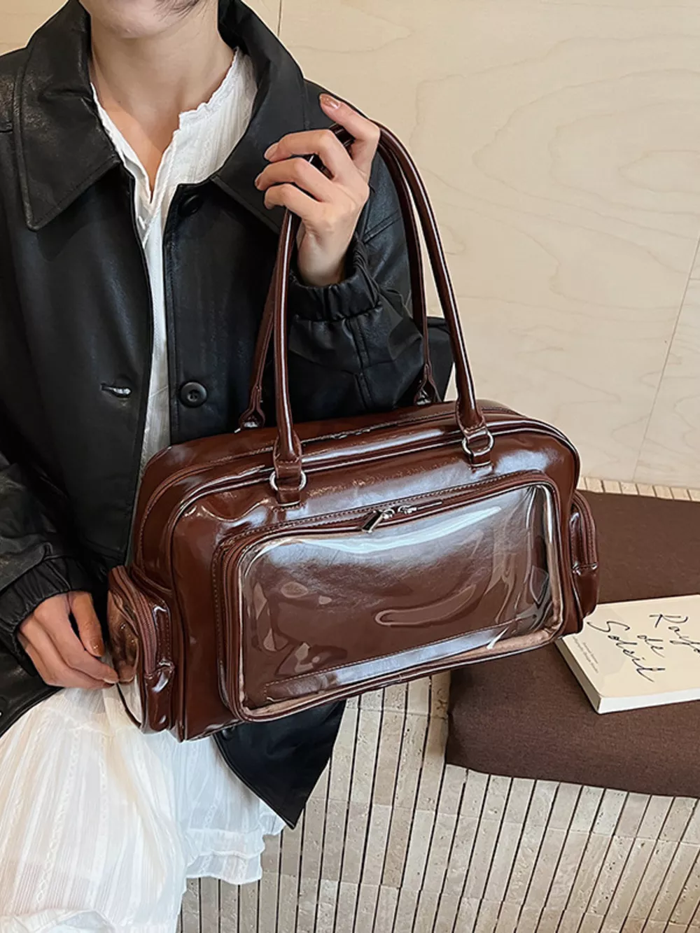 Vintage Style PU Leather Handbag, image 6