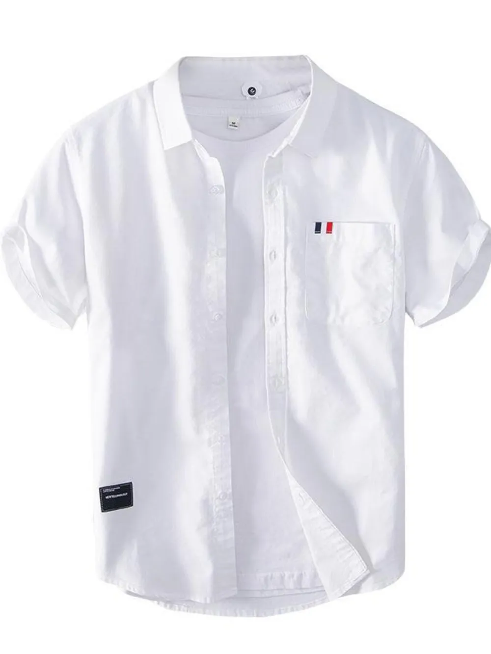 Men's Plus Size Button Up Short Sleeve Shirt, image 5