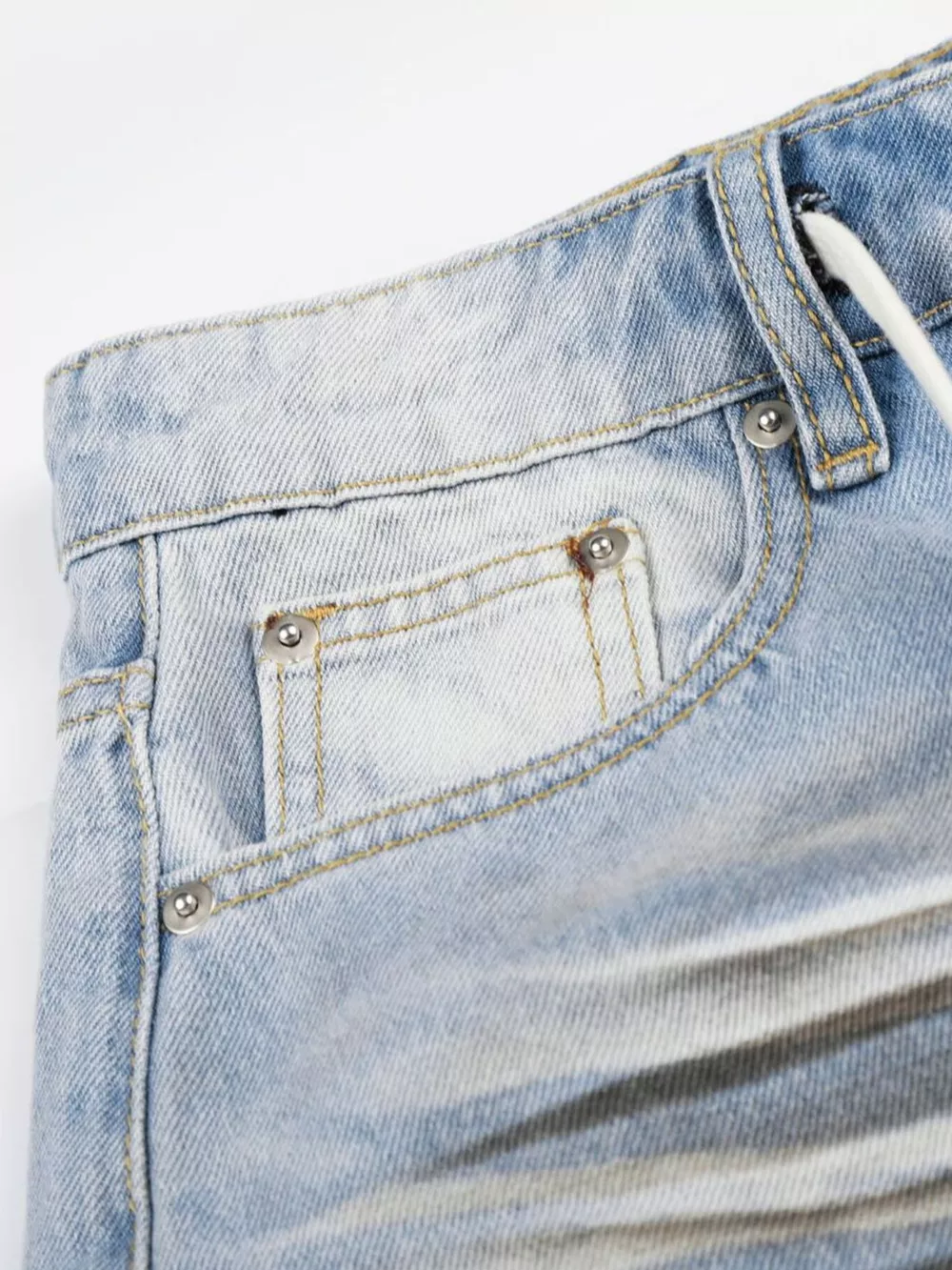 Men's Full Size Distressed Wide-Leg Capri Jeans Plus Size, image 5