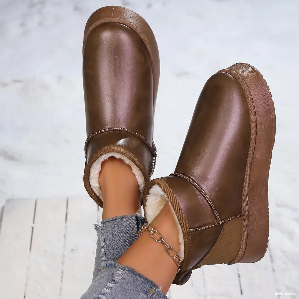 Faux-Fur Platform Ankle Boots, image 17