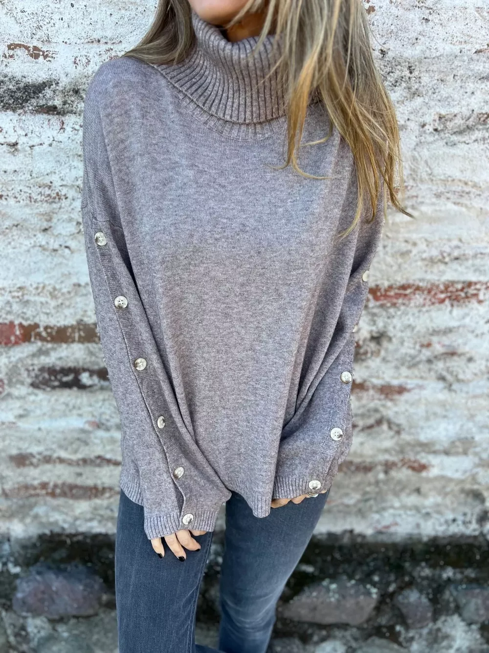 Full Size Turtleneck Long Sleeve Sweater Plus Size, image 16