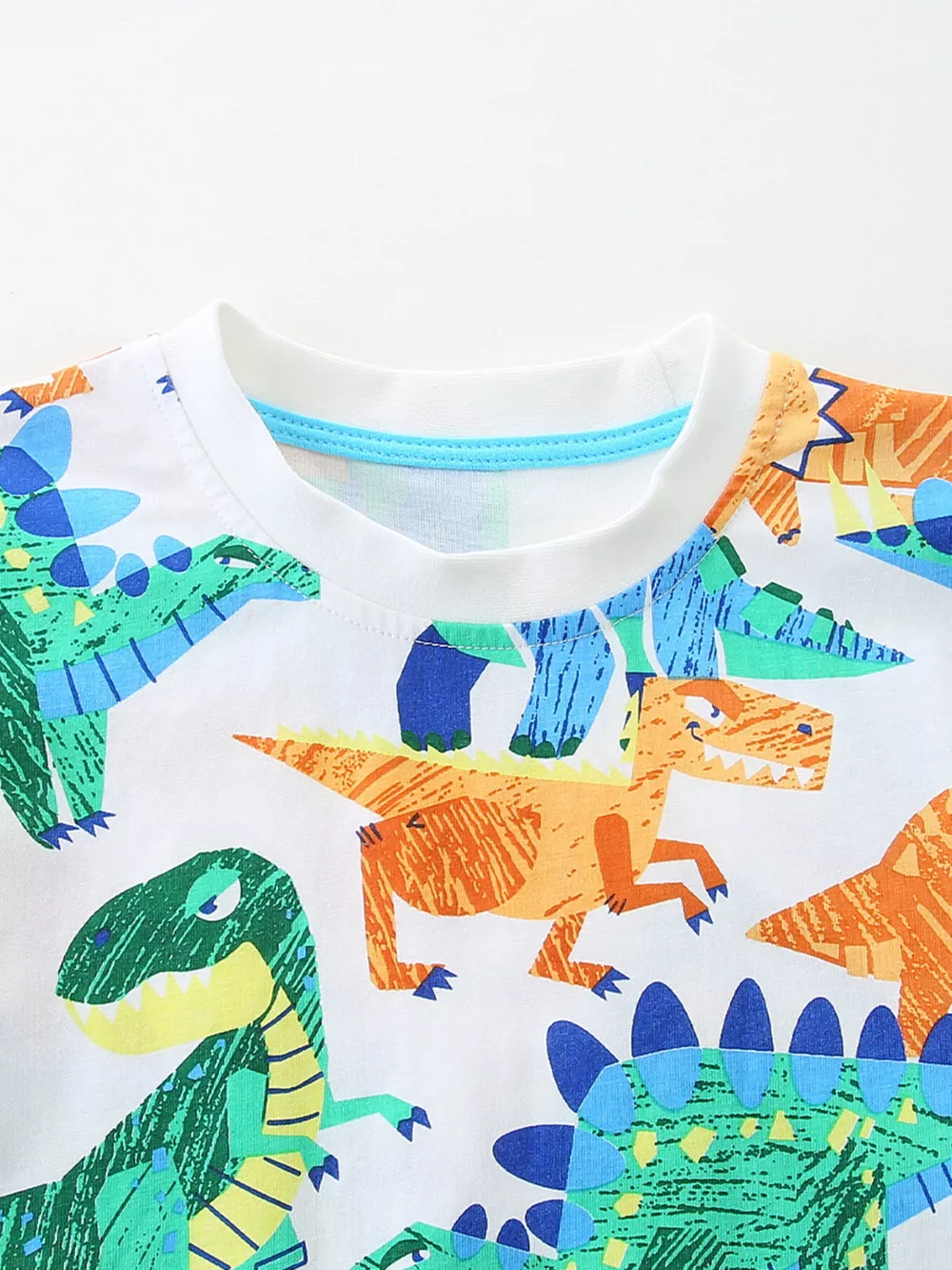Children's Dinosaur Print Crew Neck Short Sleeve T-Shirt, image 2