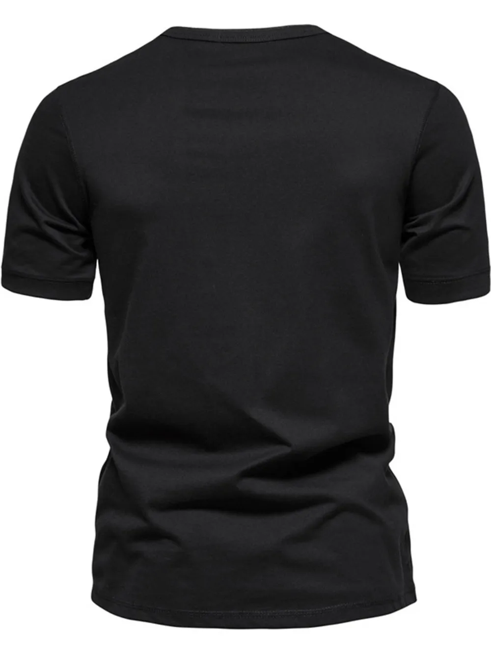 Men's Full Size Henley Style T-Shirt with Button Detail Plus Size, image 10