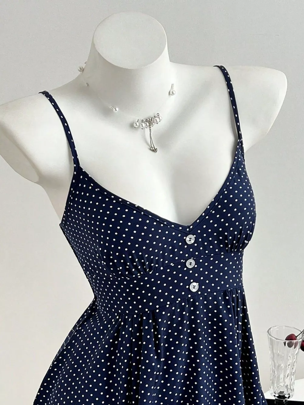 Polka Dot Peplum Cami, image 2