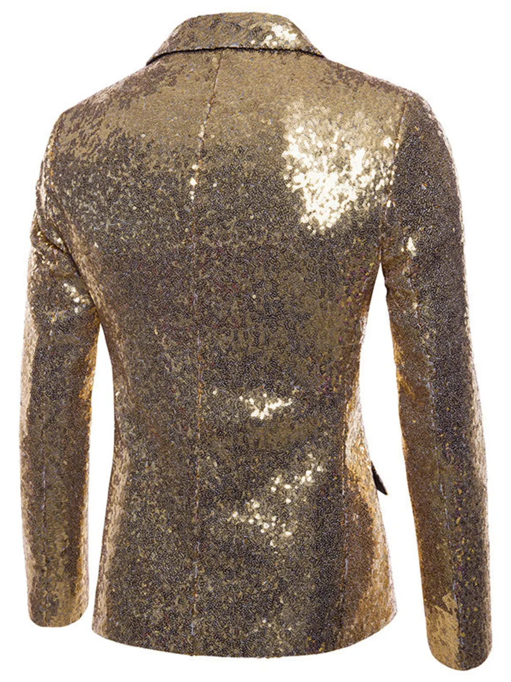 Men's Full Size Sequin One Button Blazer Plus Size, image 7