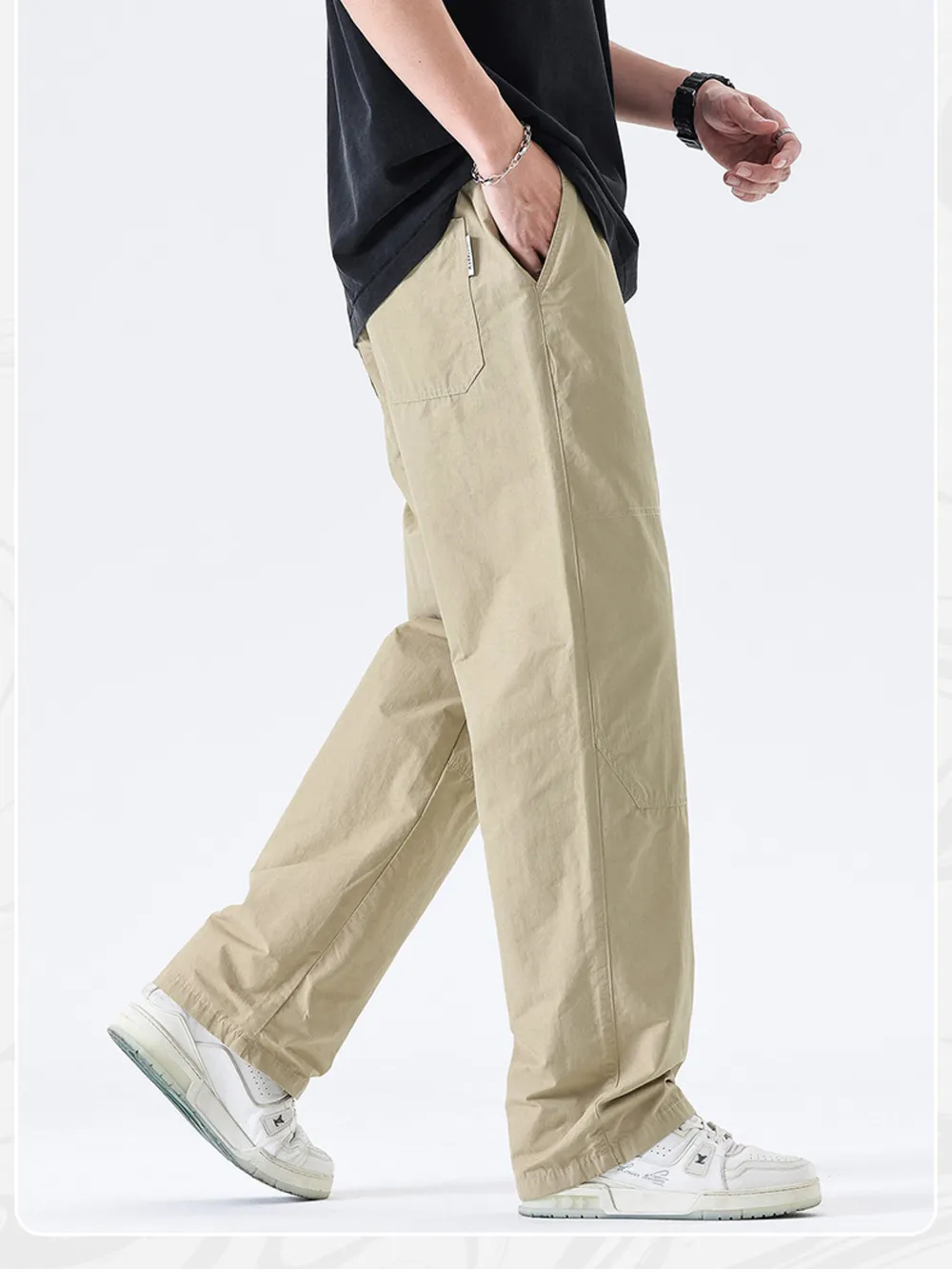 Men's Full Size Wide Leg Pants Plus Size, image 3