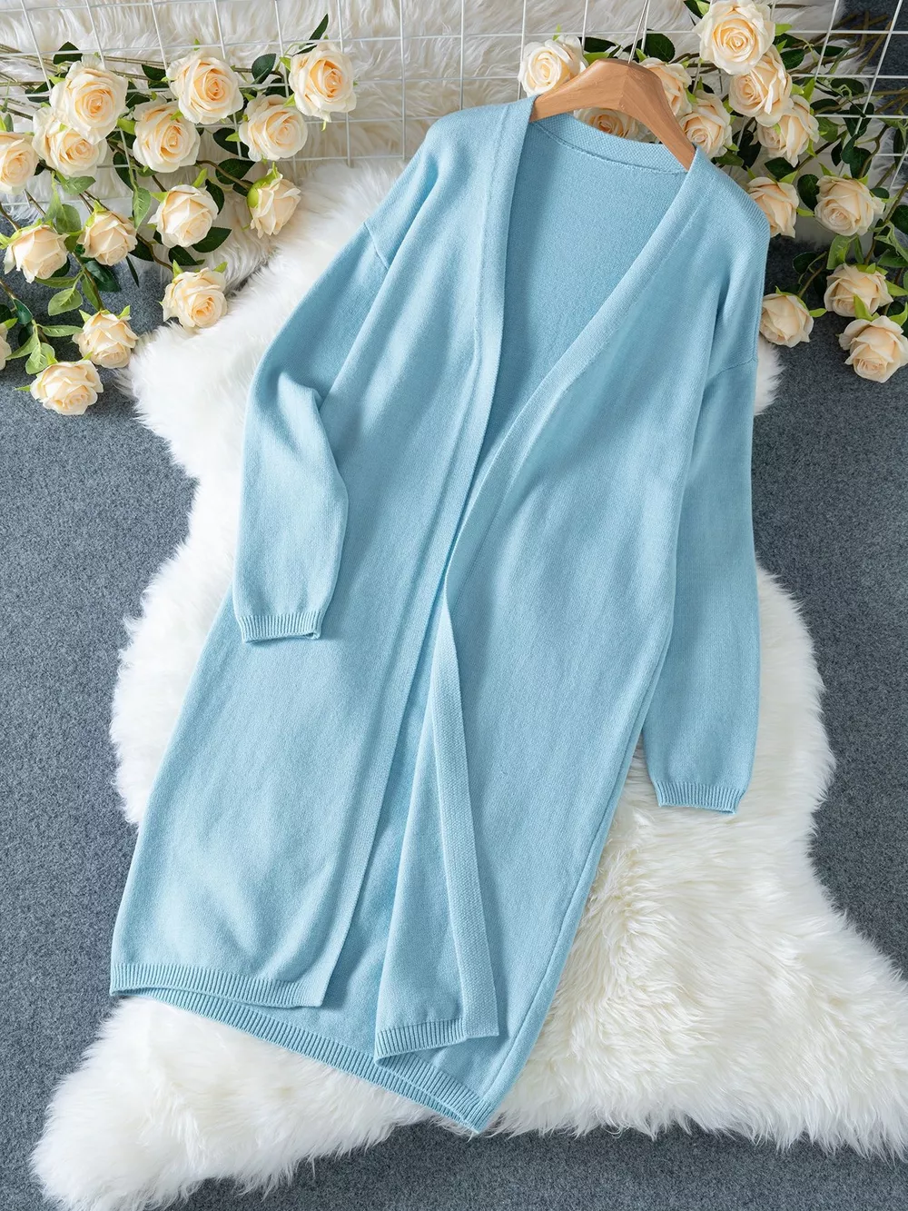 Soft Open-Front Longline Cardigan, image 6