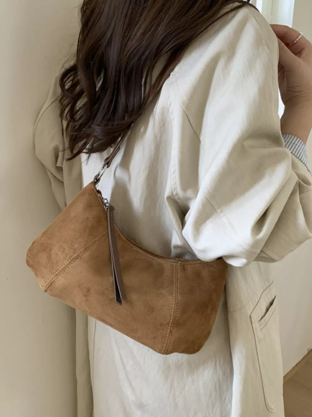 Vintage Suede Crossbody Bag, image 15