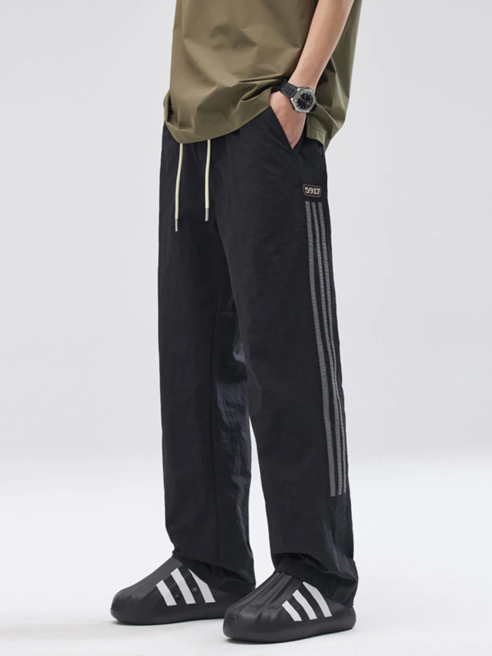 Men's Full Size Casual Loose Fit Drawstring Pants Plus Size