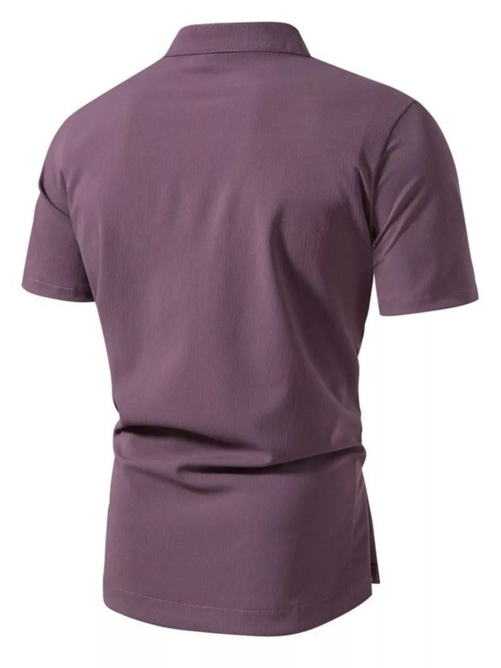 Men's Plus Size Button Detail Short Sleeve Shirt, image 3