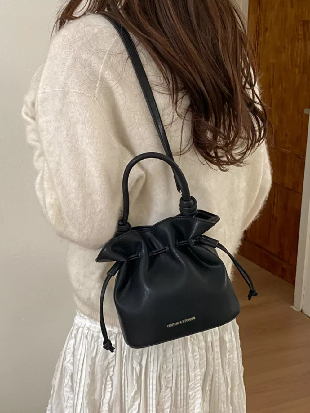 Drawstring Bucket Crossbody Bag, image 14