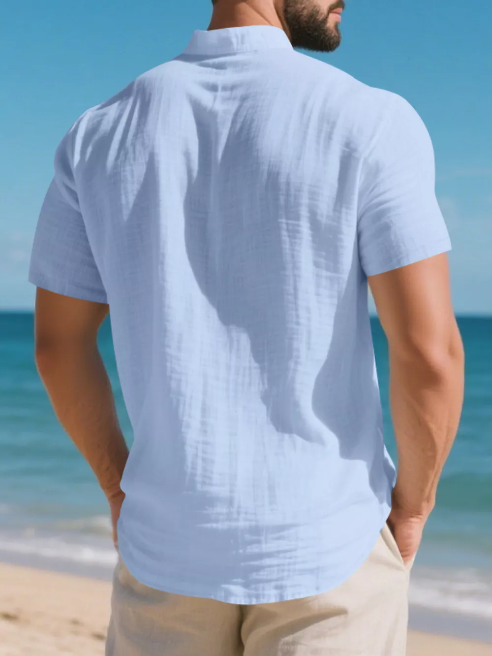 Men's Full Size Casual Short Sleeve Shirt Plus Size, image 7