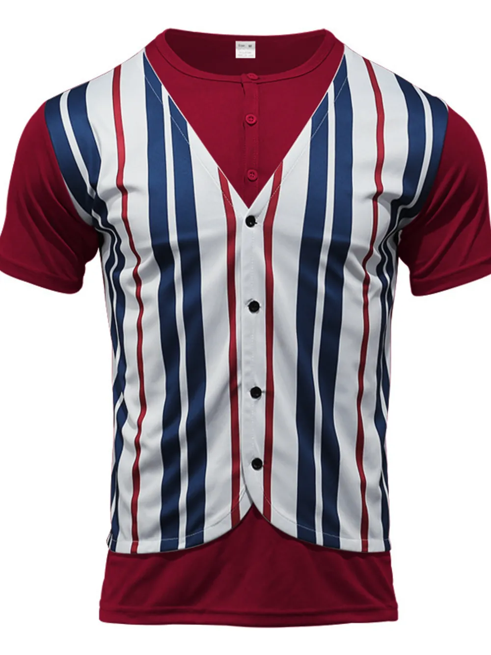 Men's Full Size Striped Short Sleeve T-Shirt Plus Size, image 15