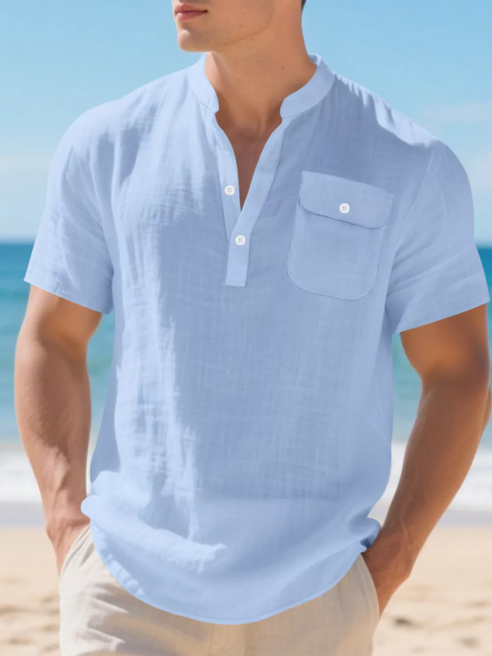 Men's Full Size Casual Short Sleeve Shirt Plus Size, image 6