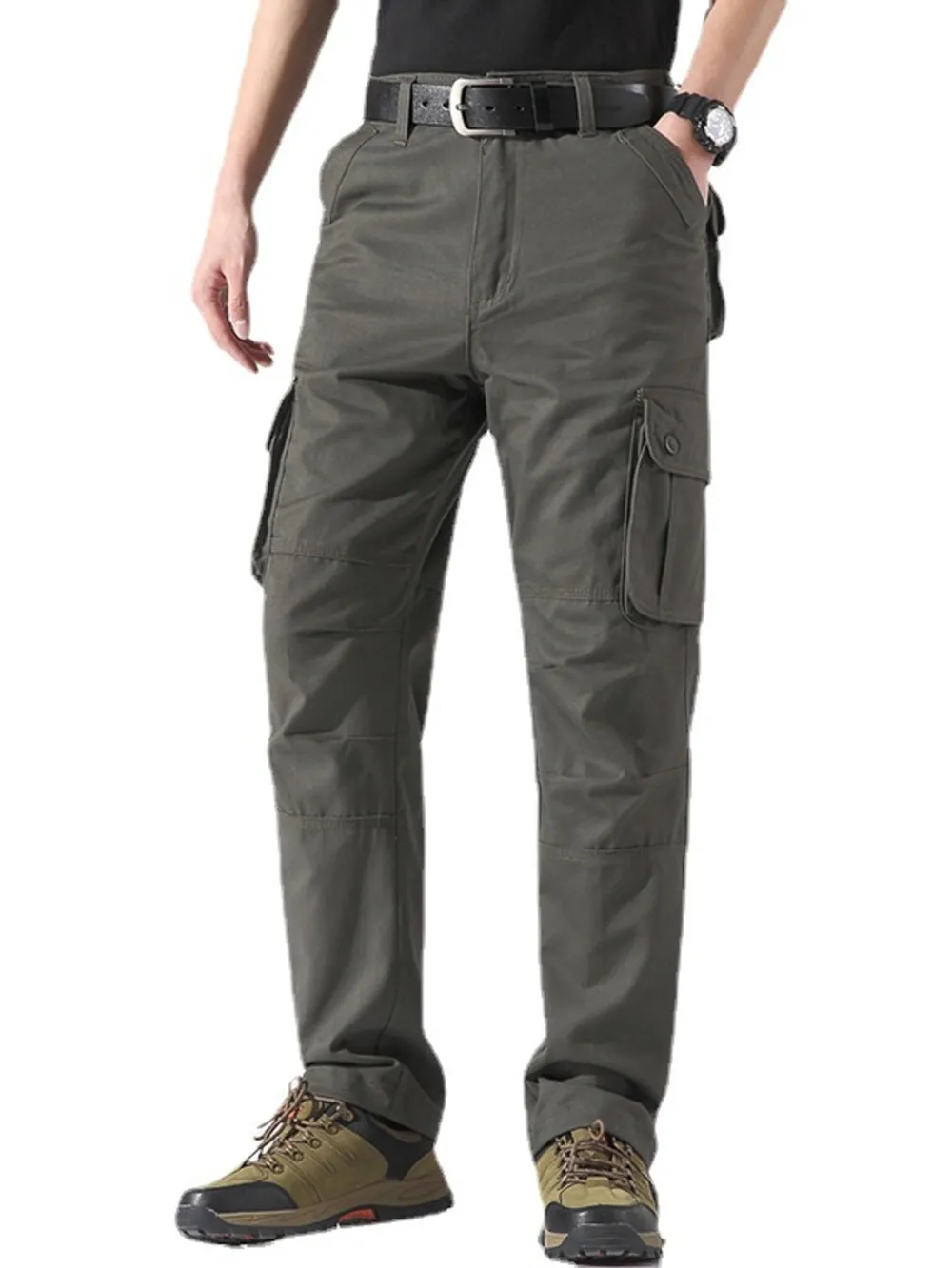 Men's Wide Leg Cargo Pants, image 9