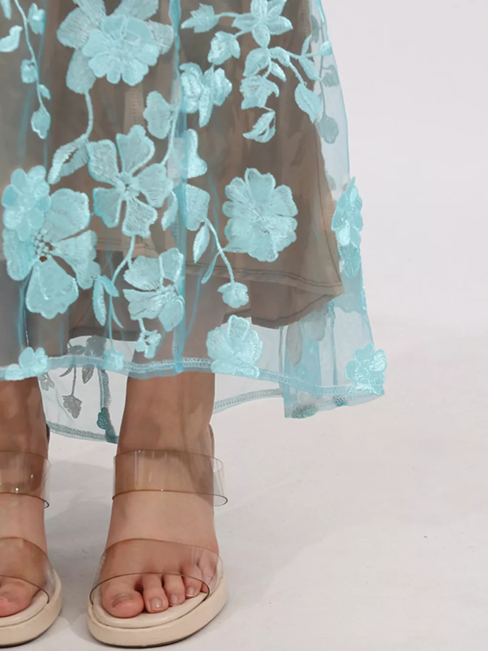 Floral Embroidered Tube Maxi Dress, image 10