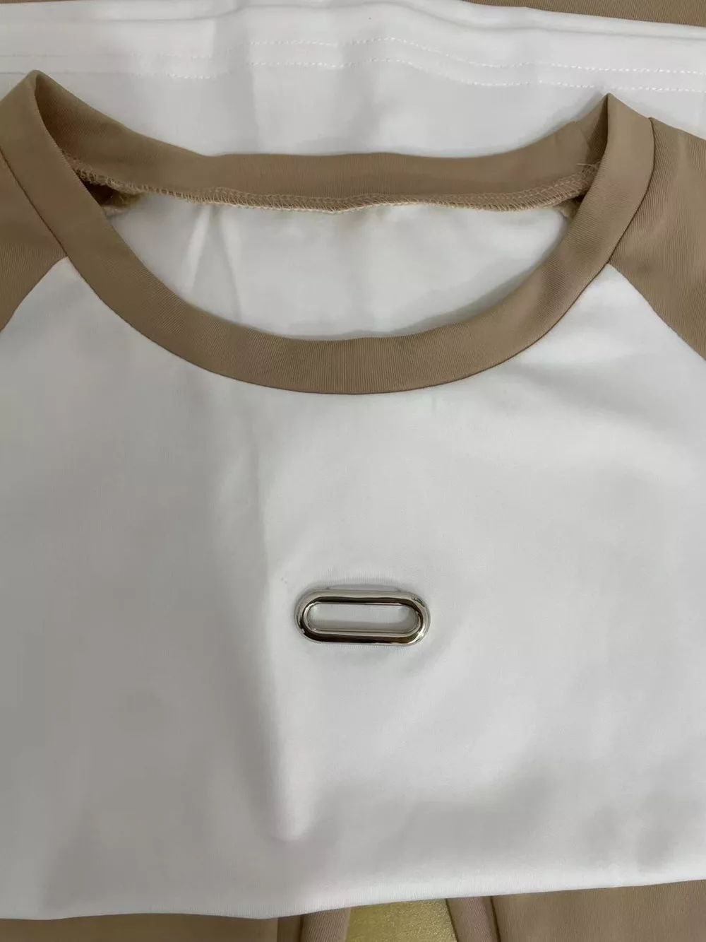 Contrast Short Sleeve Tee and Pants Set, image 13